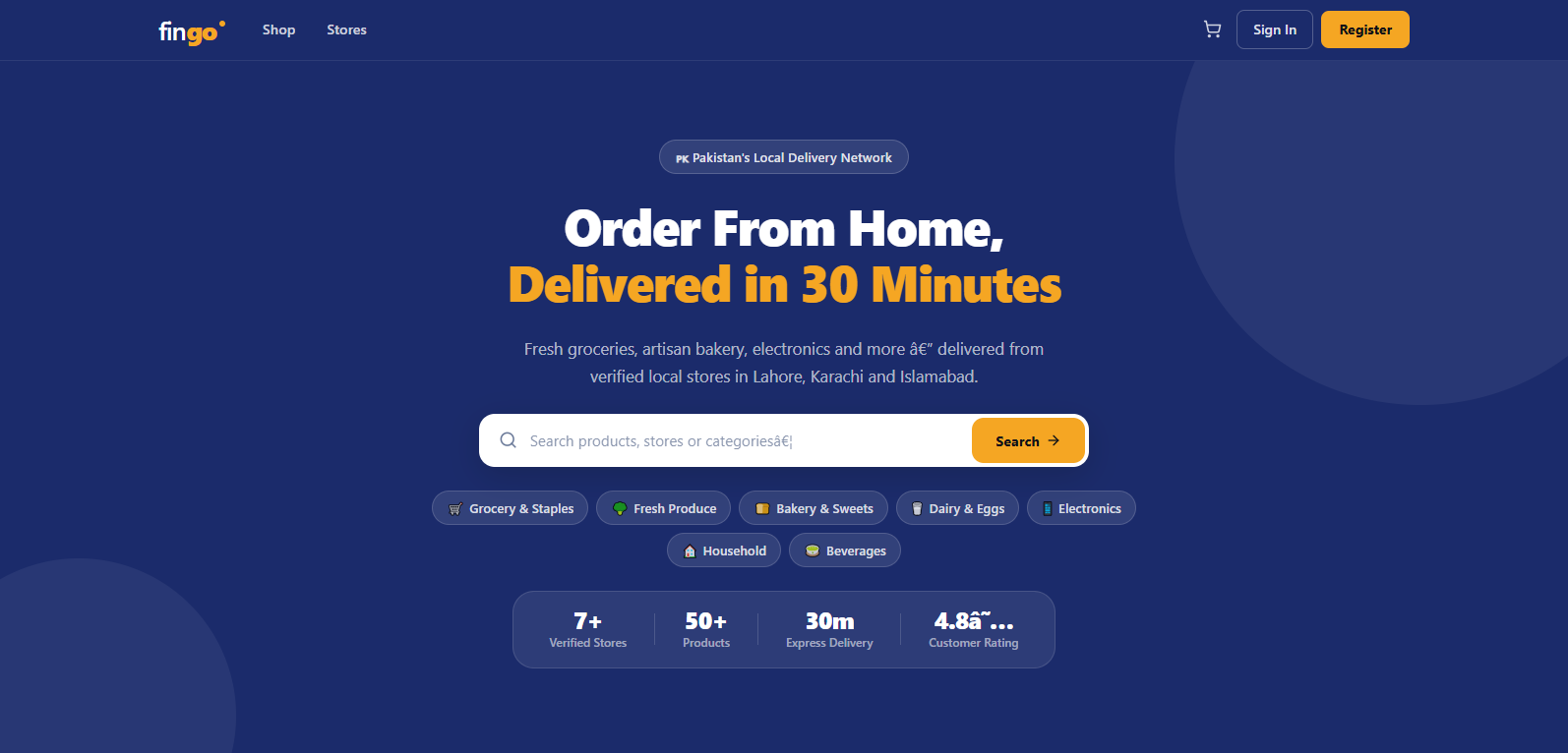 FinGo Marketplace — Store Directory