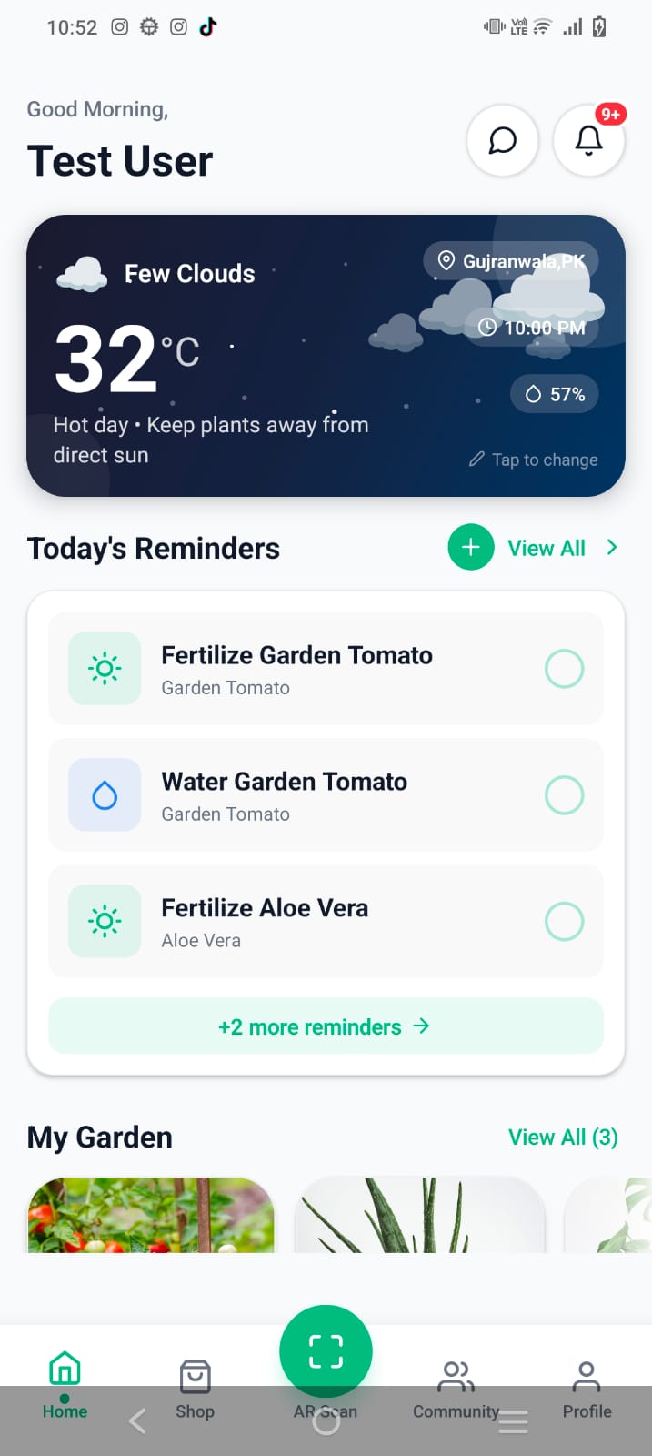 GardenMate Ecosystem — 02 Care Dashboard